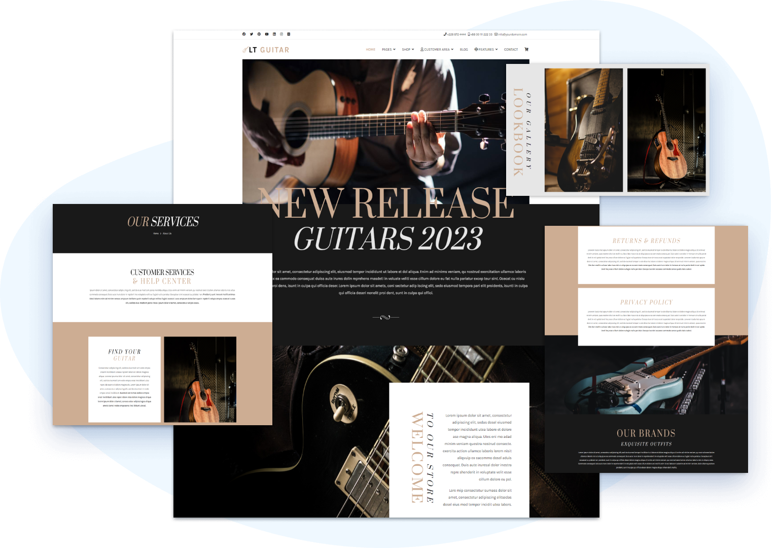 Guitar Shop Joomla Template