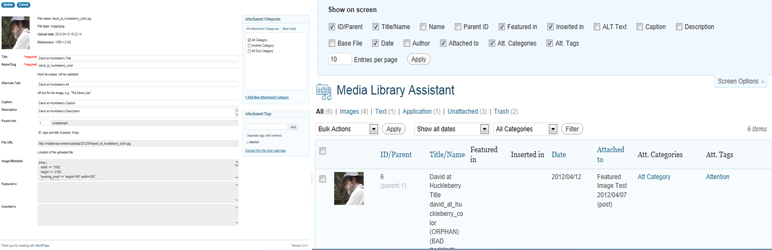 Wordpress Media Library Plugin: Media Library Assistant