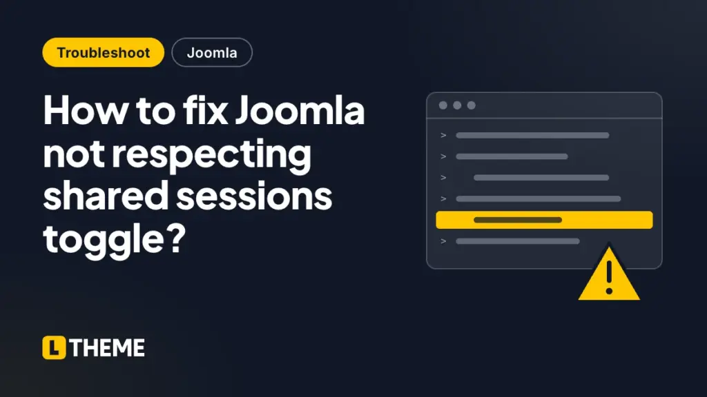How to fix Joomla not respecting shared sessions toggle?