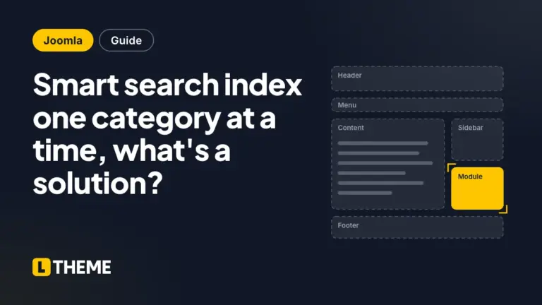 Smart search index one category at a time, what’s a solution?