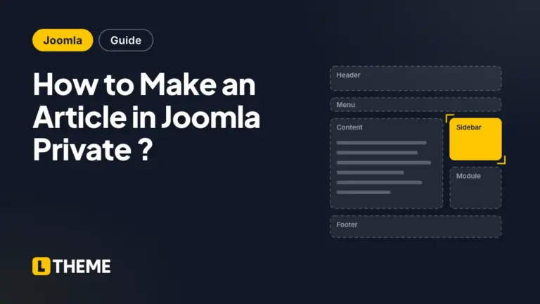 How to Make an Article in Joomla Private ?