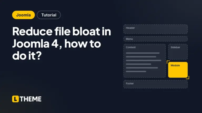 Reduce file bloat in Joomla 4, how to do it?