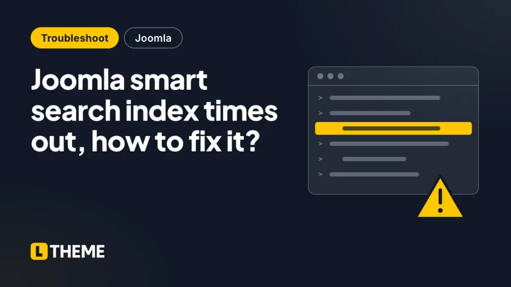 Joomla smart search index times out, how to fix it?