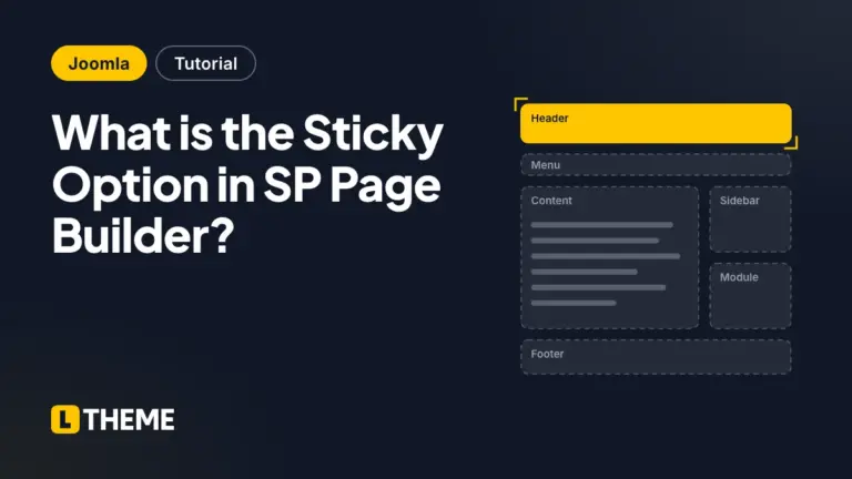 What is the Sticky Option in SP Page Builder?