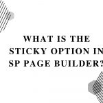 what is the sticky option in sp page builder