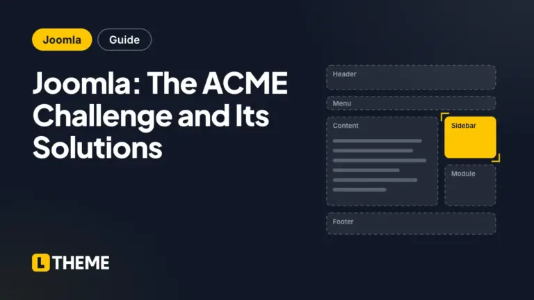 Joomla: The ACME Challenge and Its Solutions