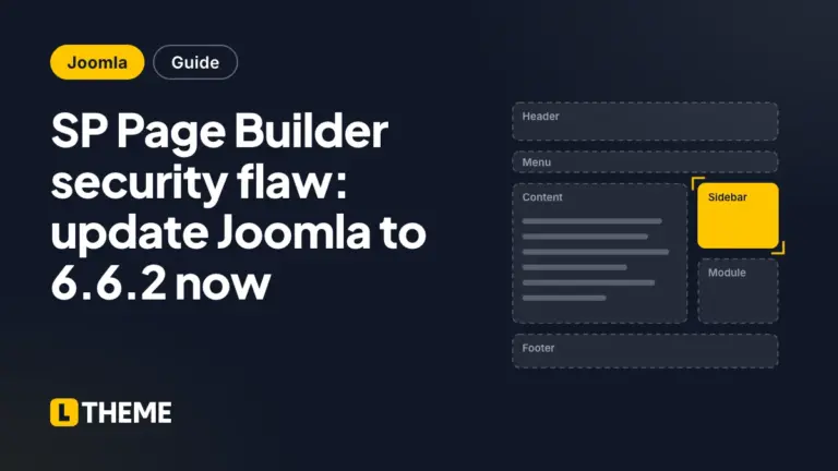 SP Page Builder security flaw: update Joomla to 6.6.2 now