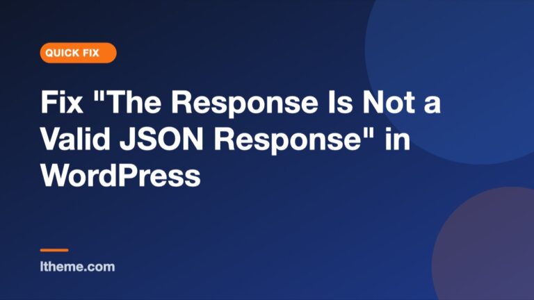 fix not valid json response wordpress