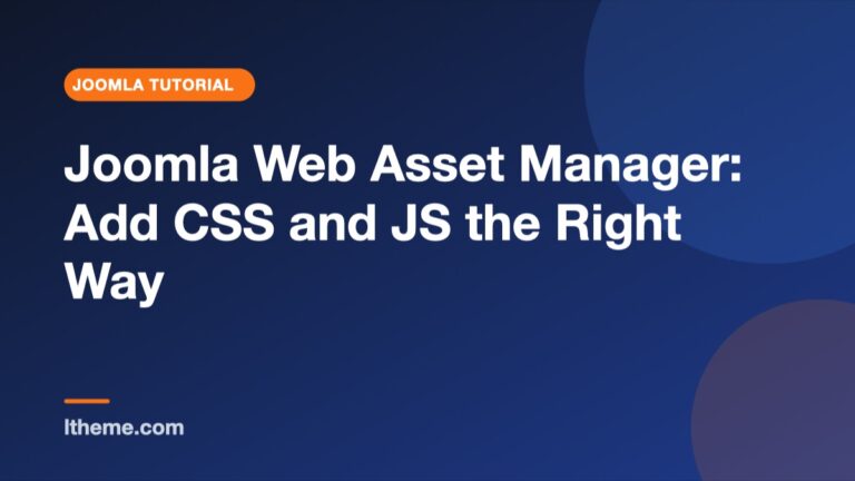 joomla web asset manager