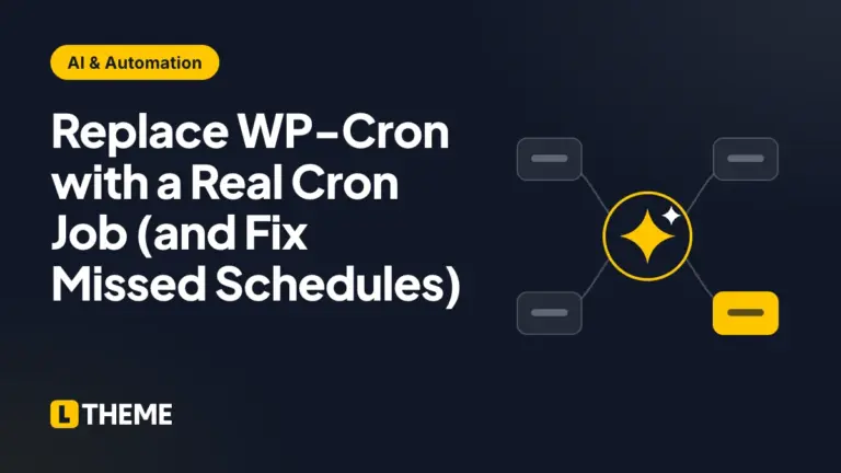 replace wp cron real cron job 1