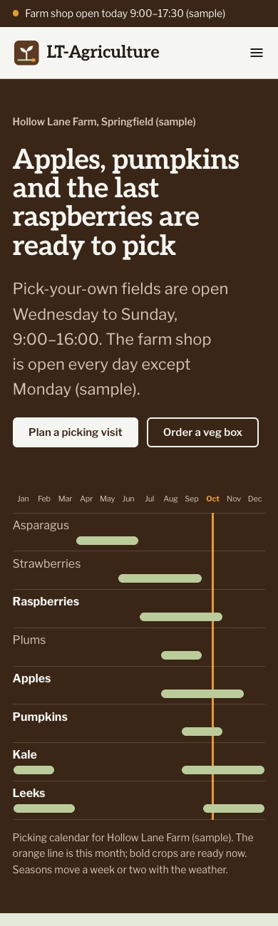 LT Agriculture design on a phone