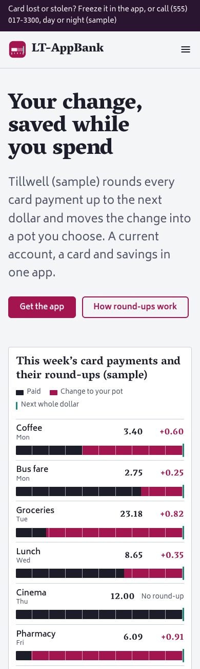 LT AppBank design on a phone