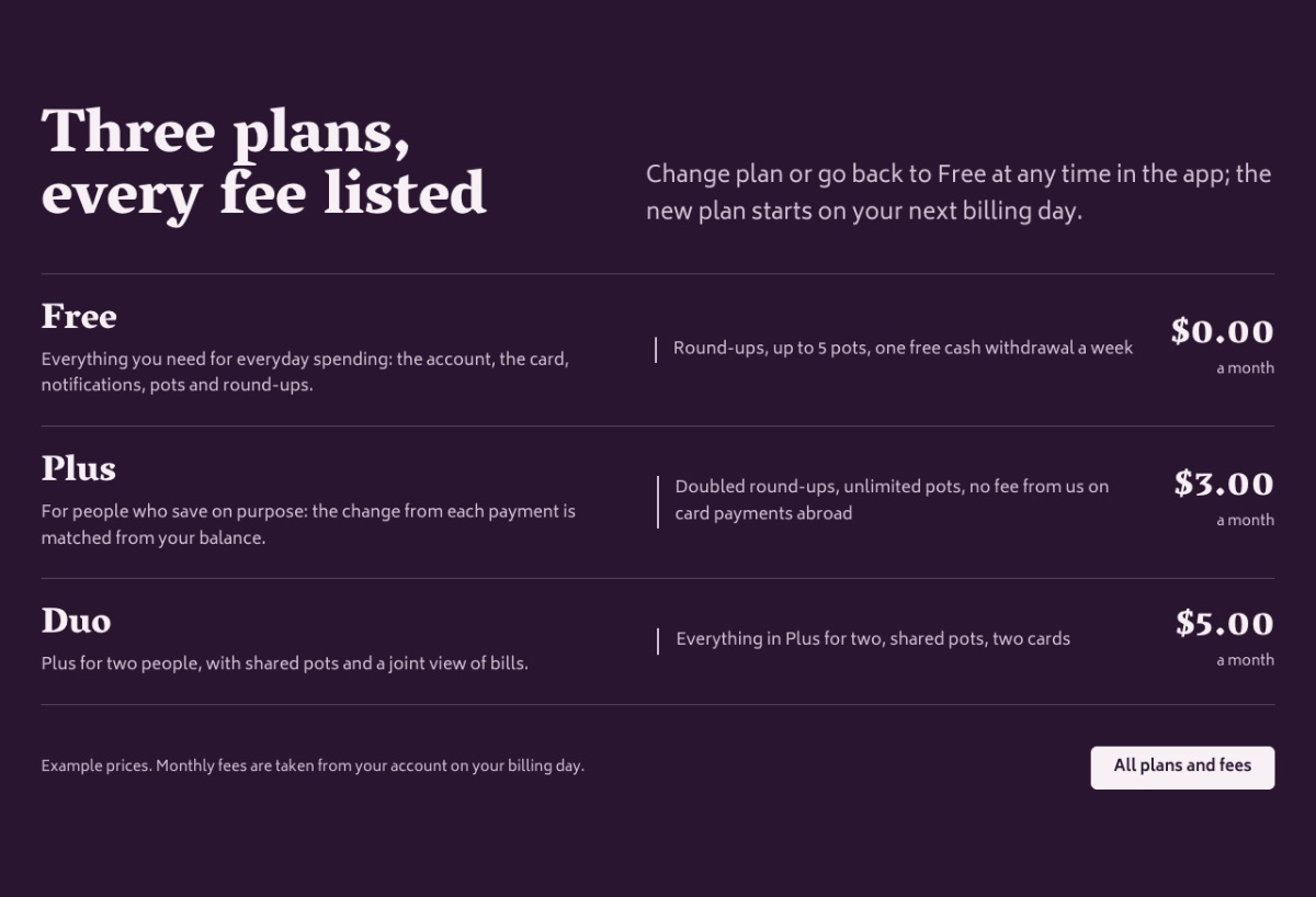 LT AppBank design: plans section