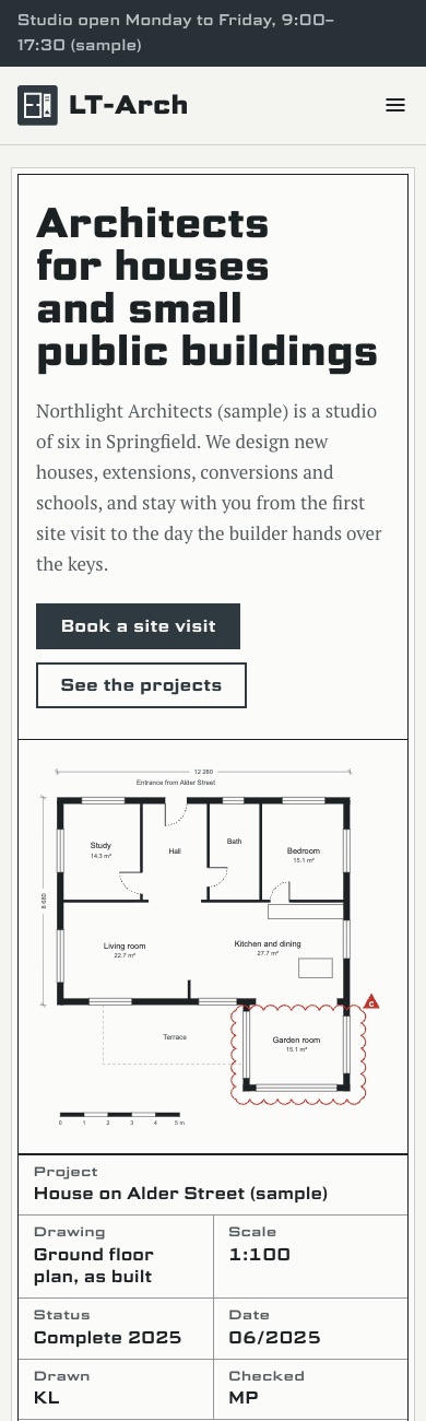 LT Arch design on a phone