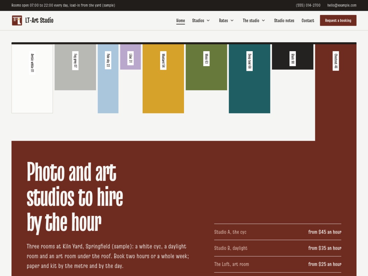 LT Art Studio home page