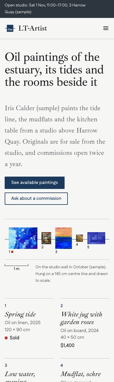LT Artist design on a phone
