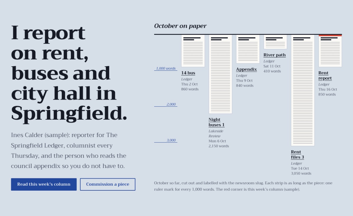 LT Author design: latest section