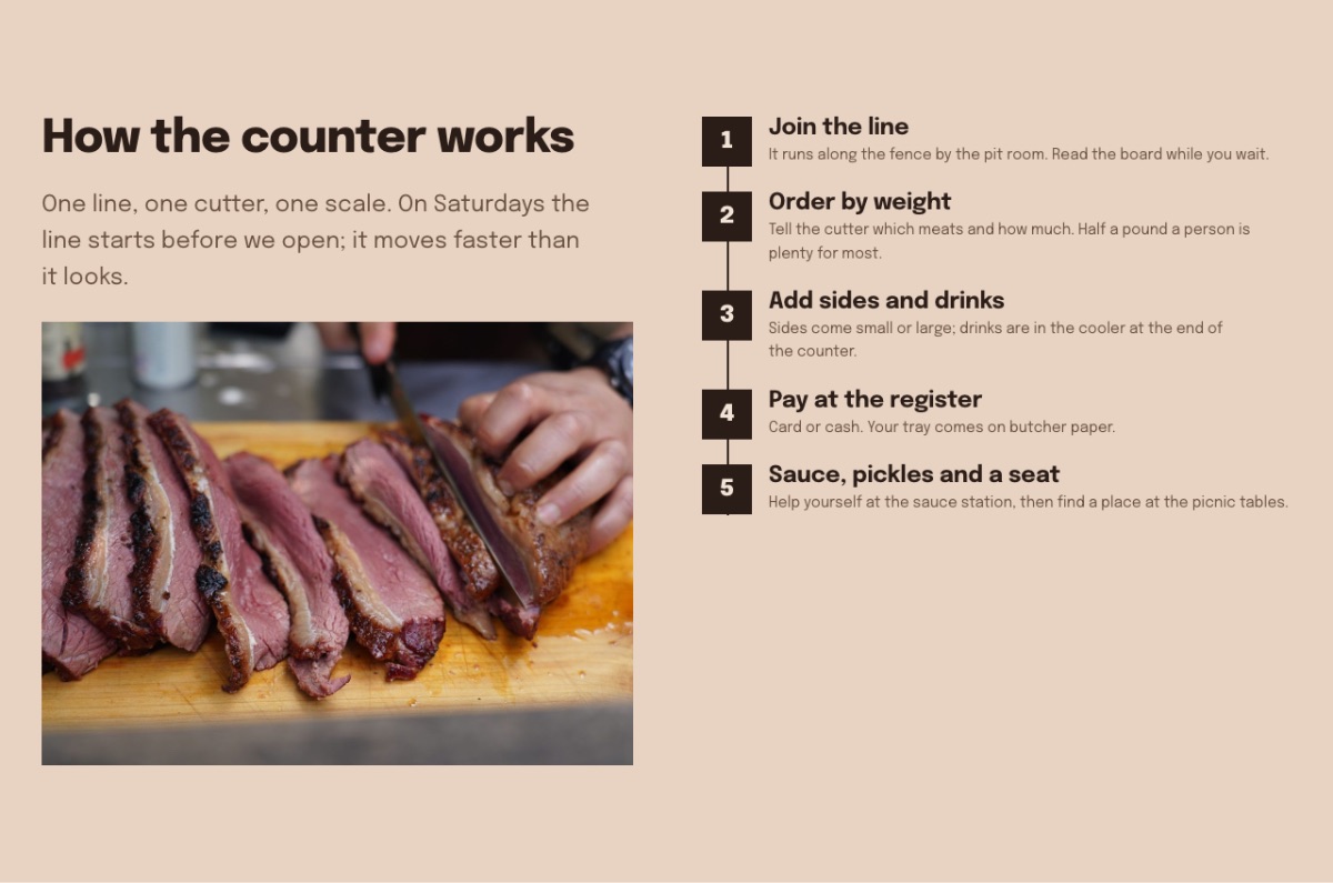 LT BBQ design: counter section