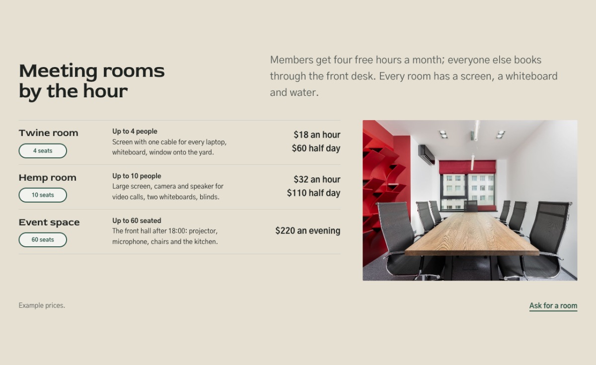 LT Bespace design: rooms section