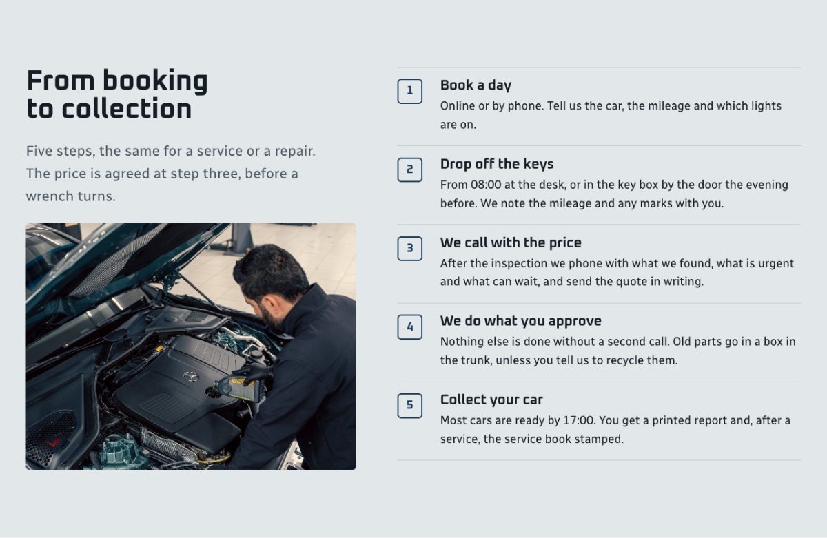 LT Careser design: how section