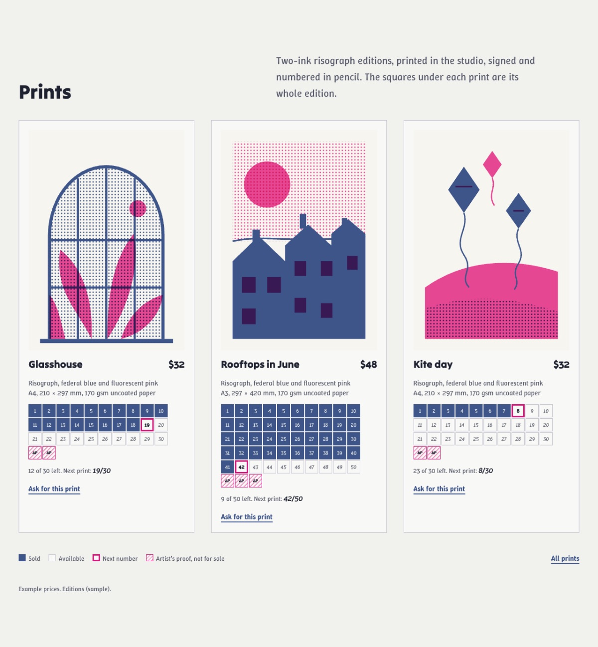 LT Creative design: prints section