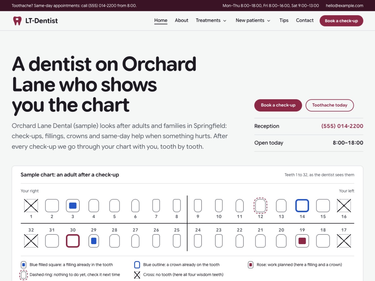 LT Dentist home page
