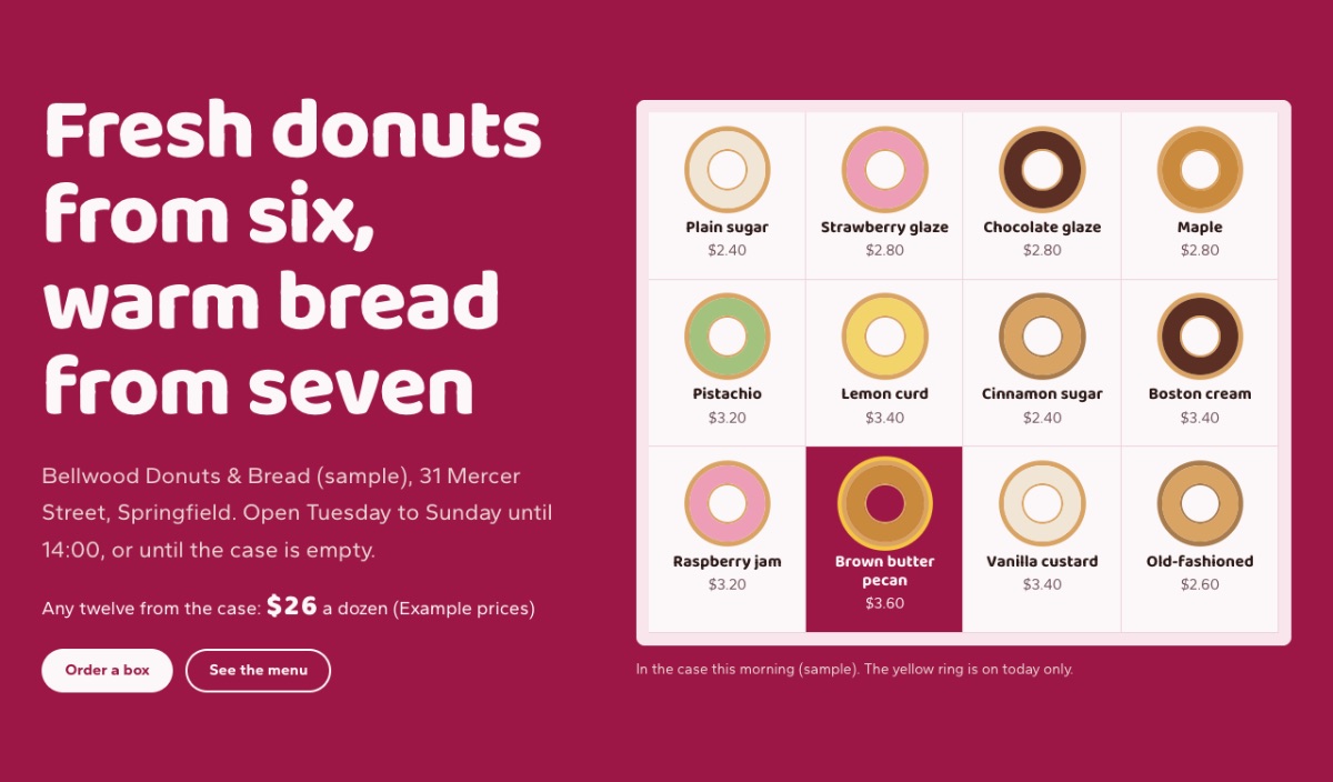 LT Donut design: today section