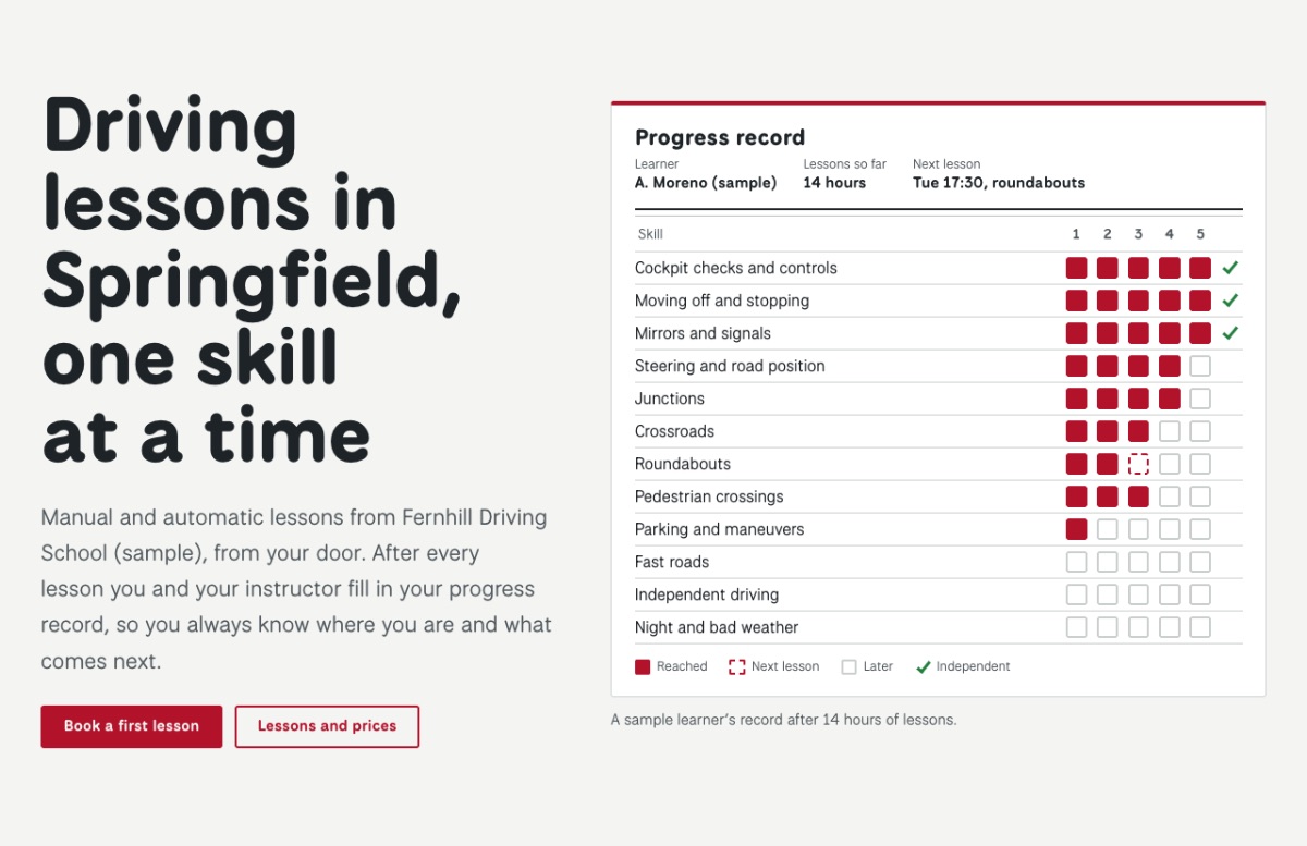 LT Driving design: record section