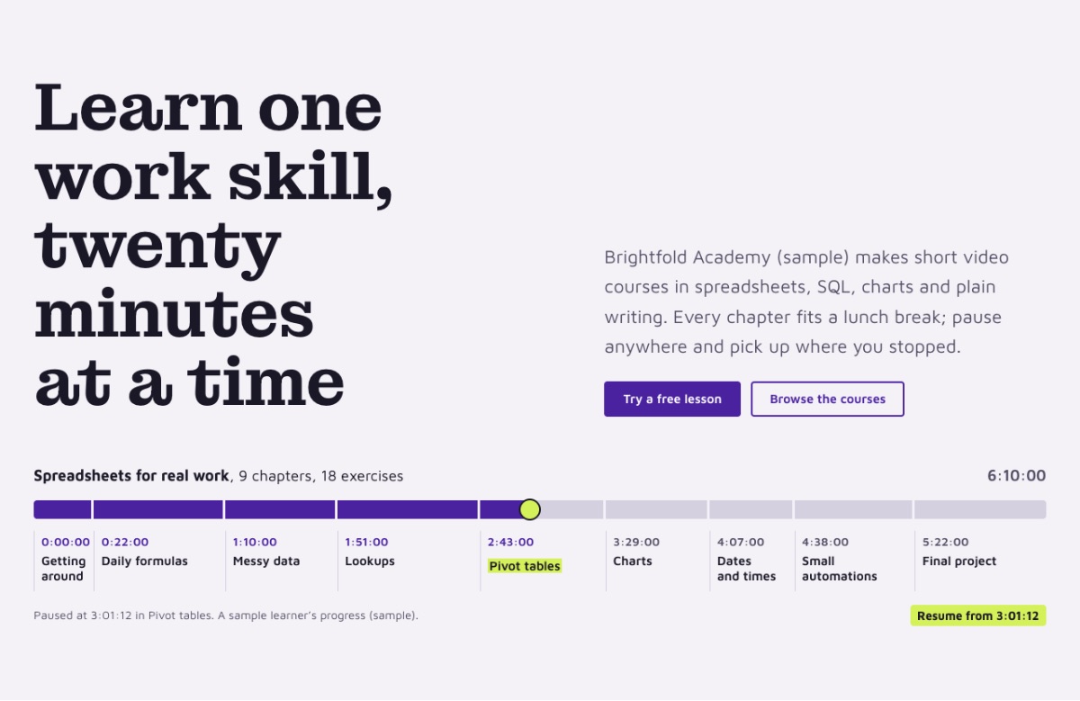 LT eLearning design: course section