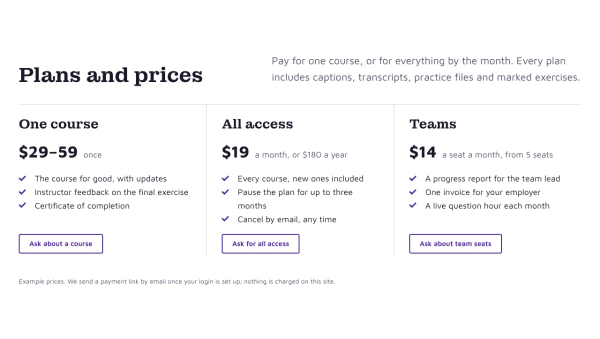 LT eLearning design: plans section