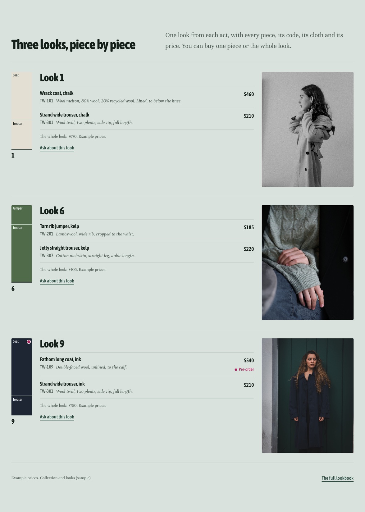 LT Fashion design: looks section