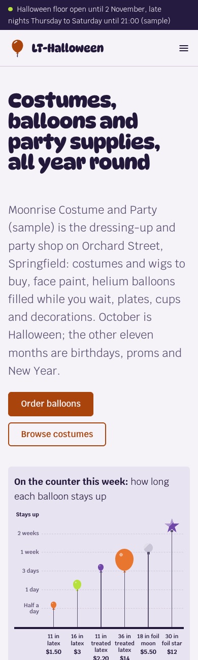 LT Halloween design on a phone