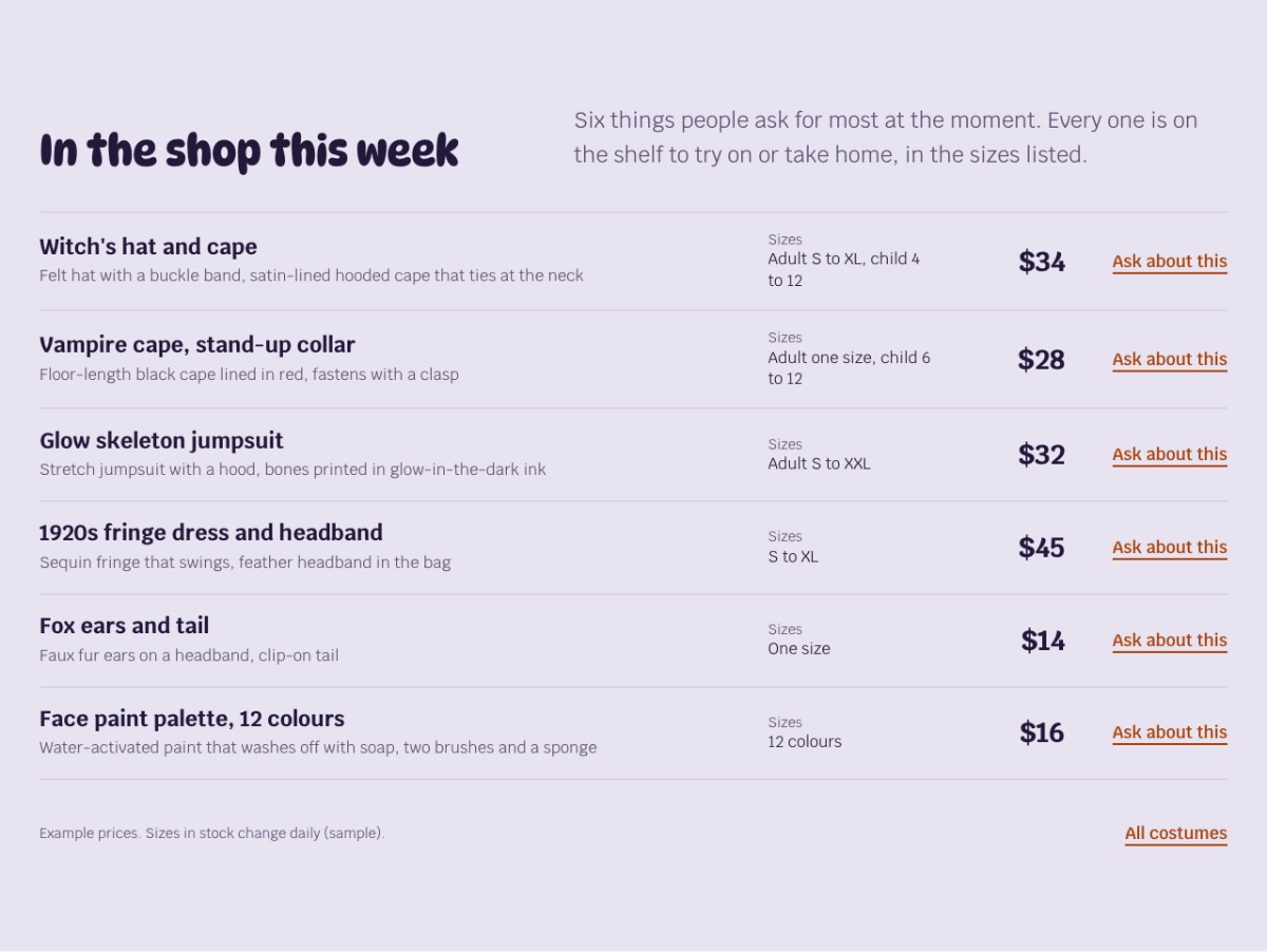 LT Halloween design: featured section
