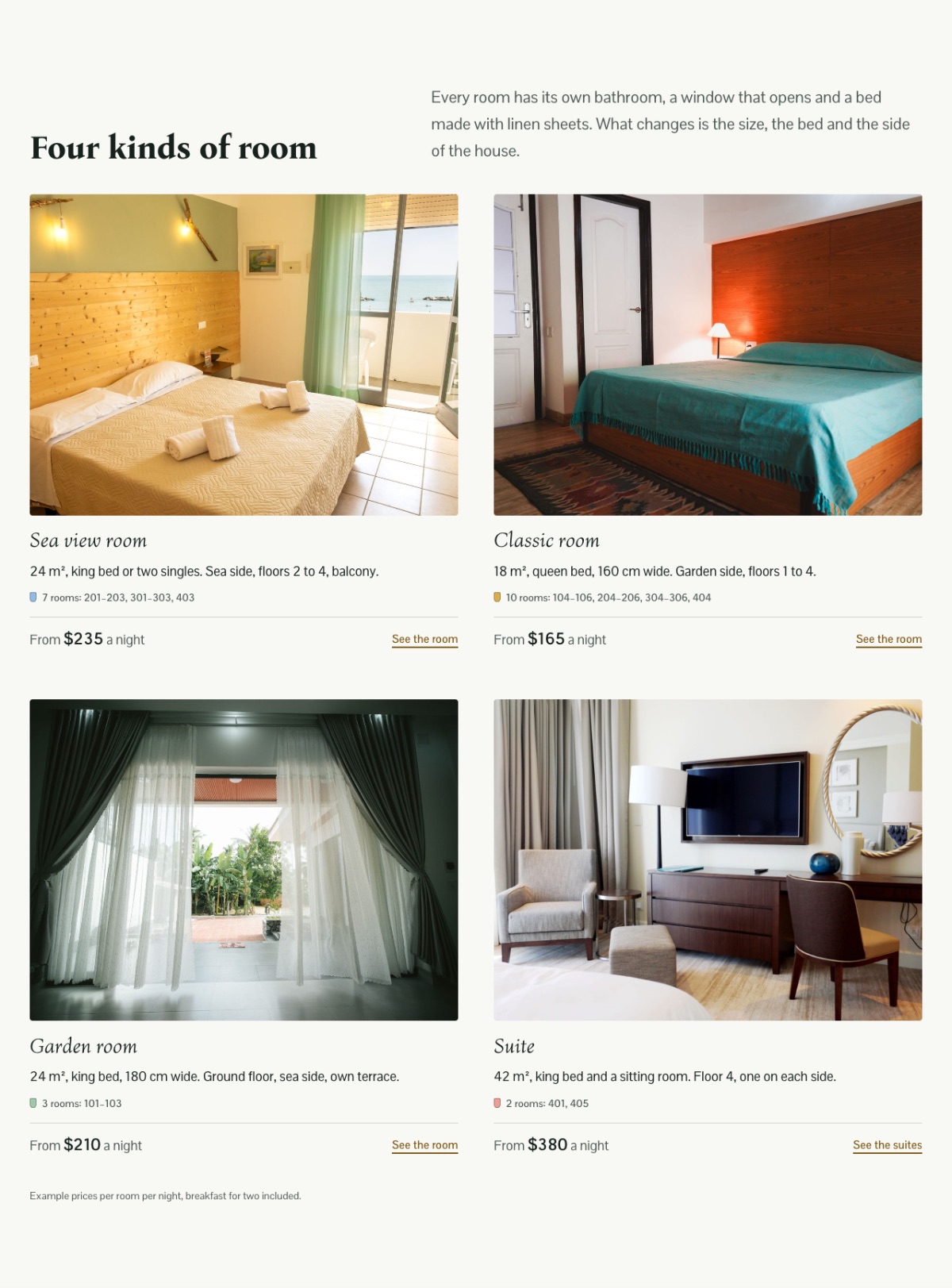 LT Hotel design: rooms section
