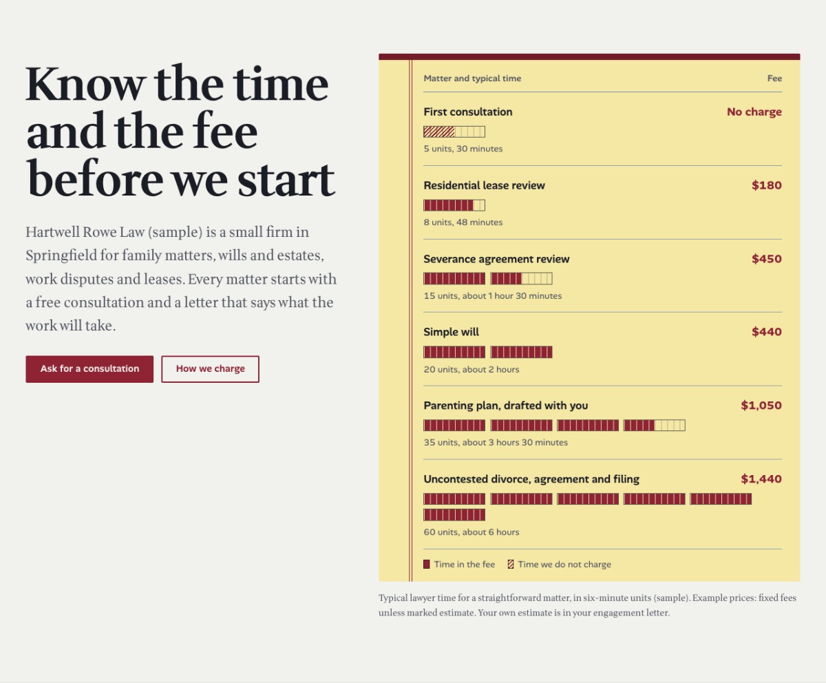 LT Law design: time section