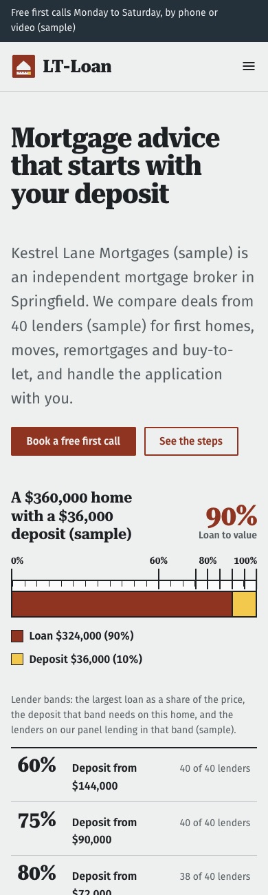 LT Loan design on a phone