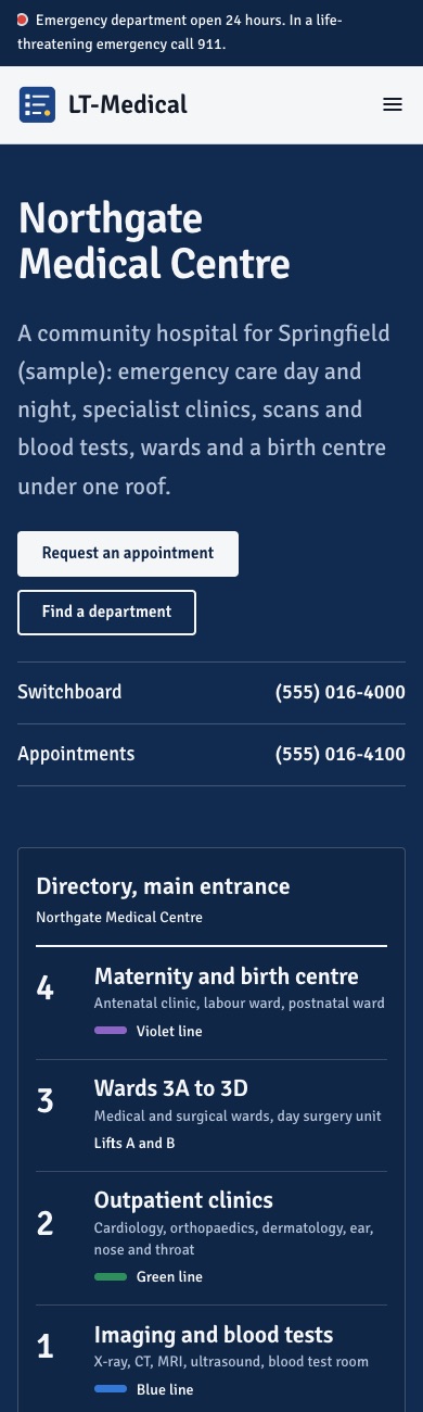 LT Medical design on a phone