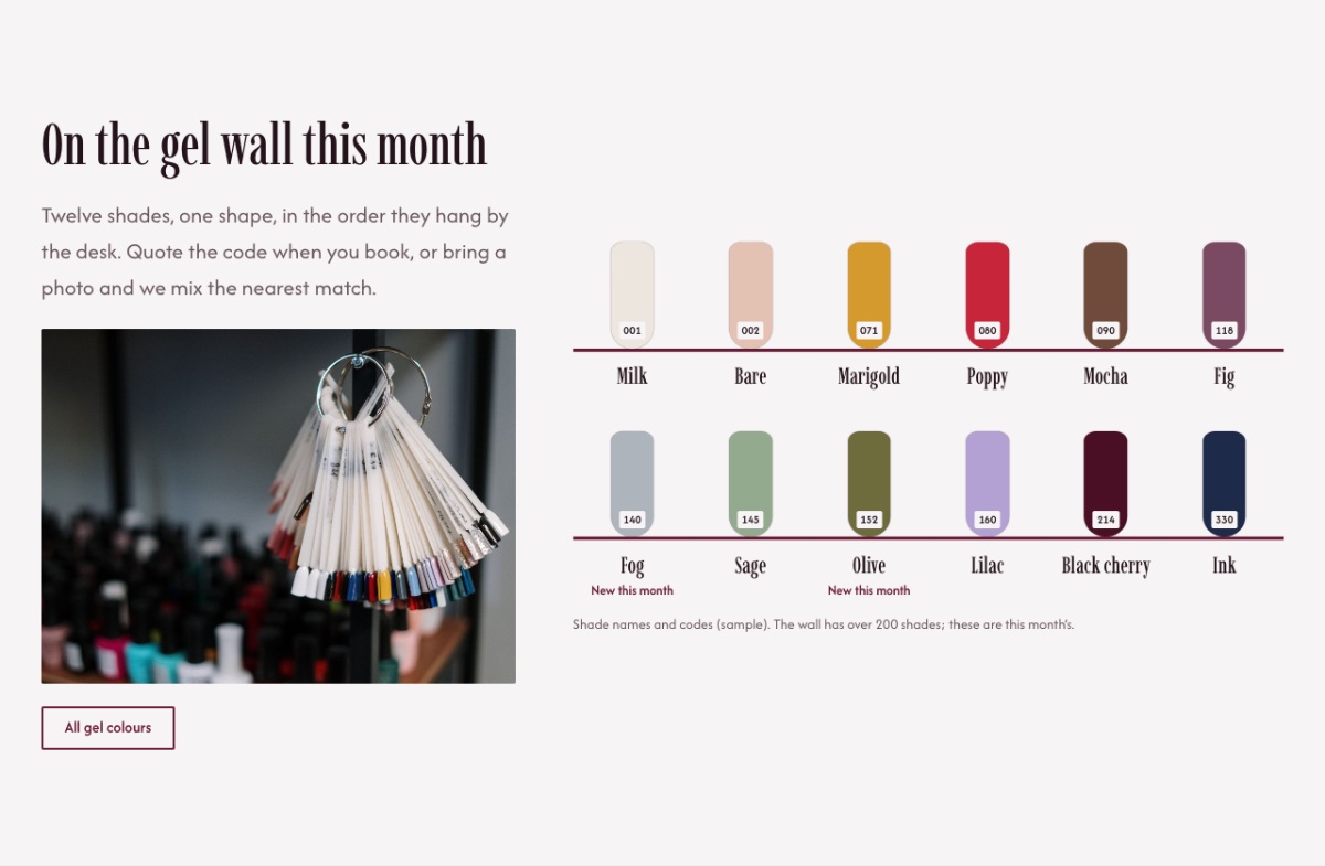 LT Nail design: colours section