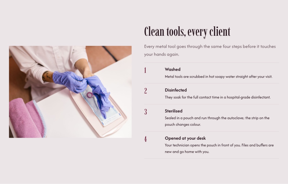 LT Nail design: hygiene section
