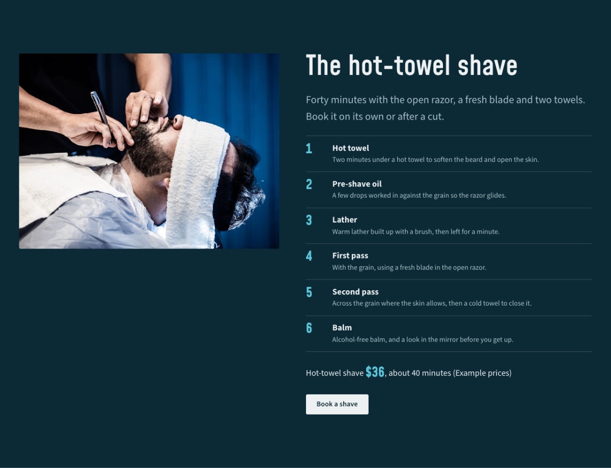LT Perook design: shave section