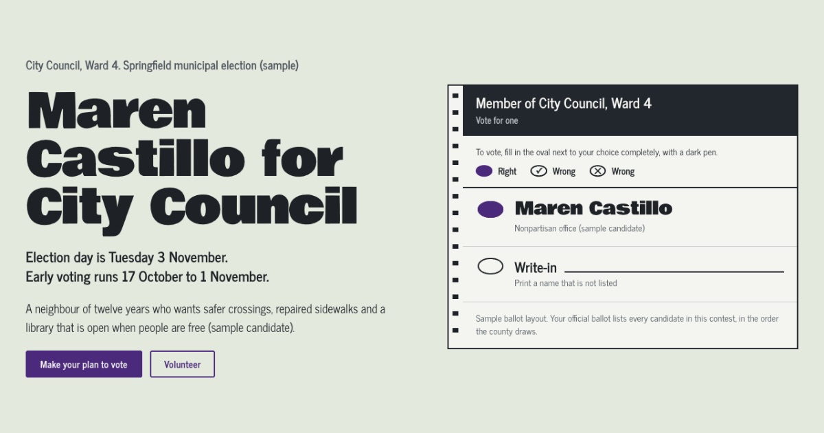 LT Resan design: ballot section