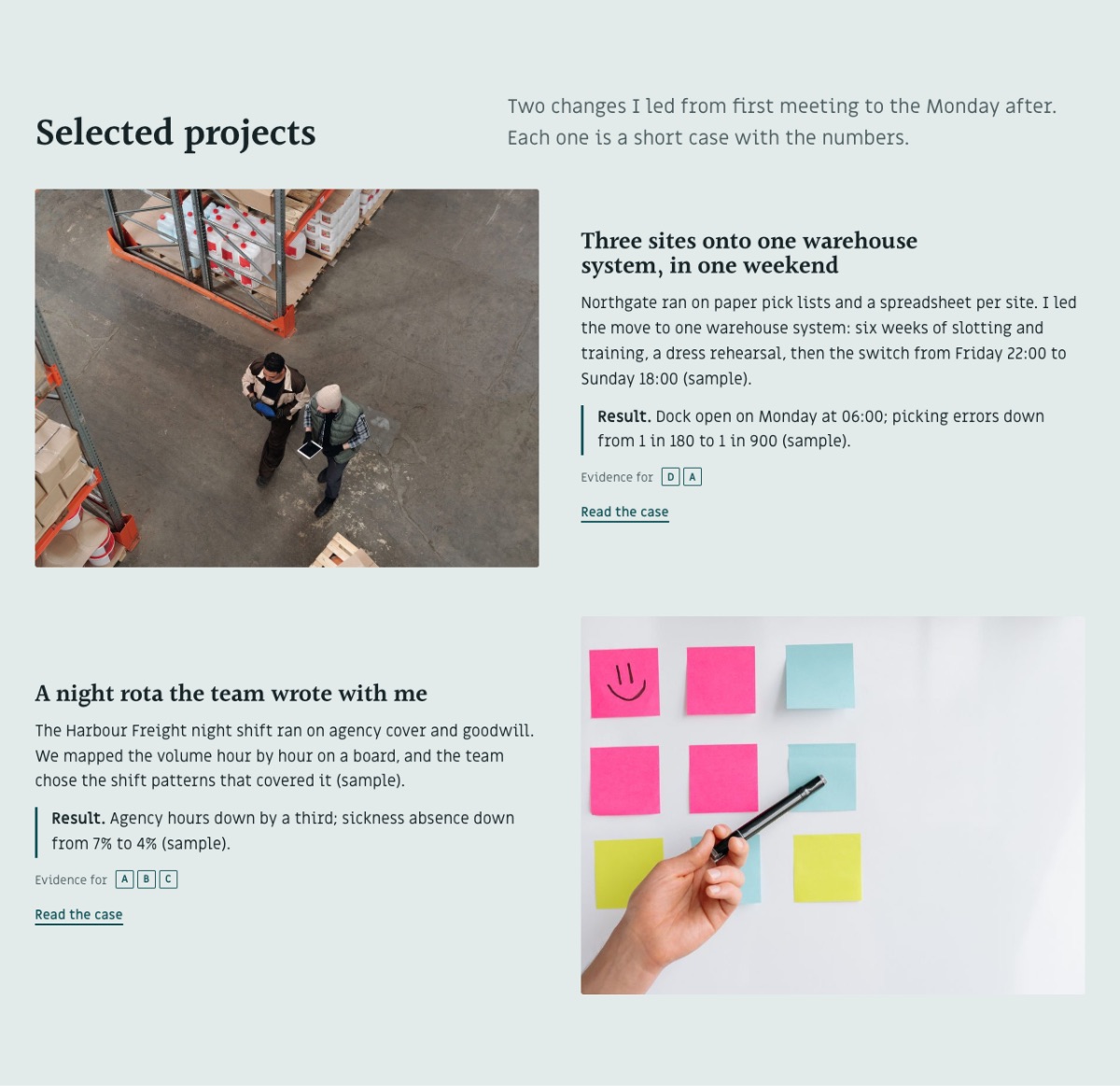 LT Resume design: projects section