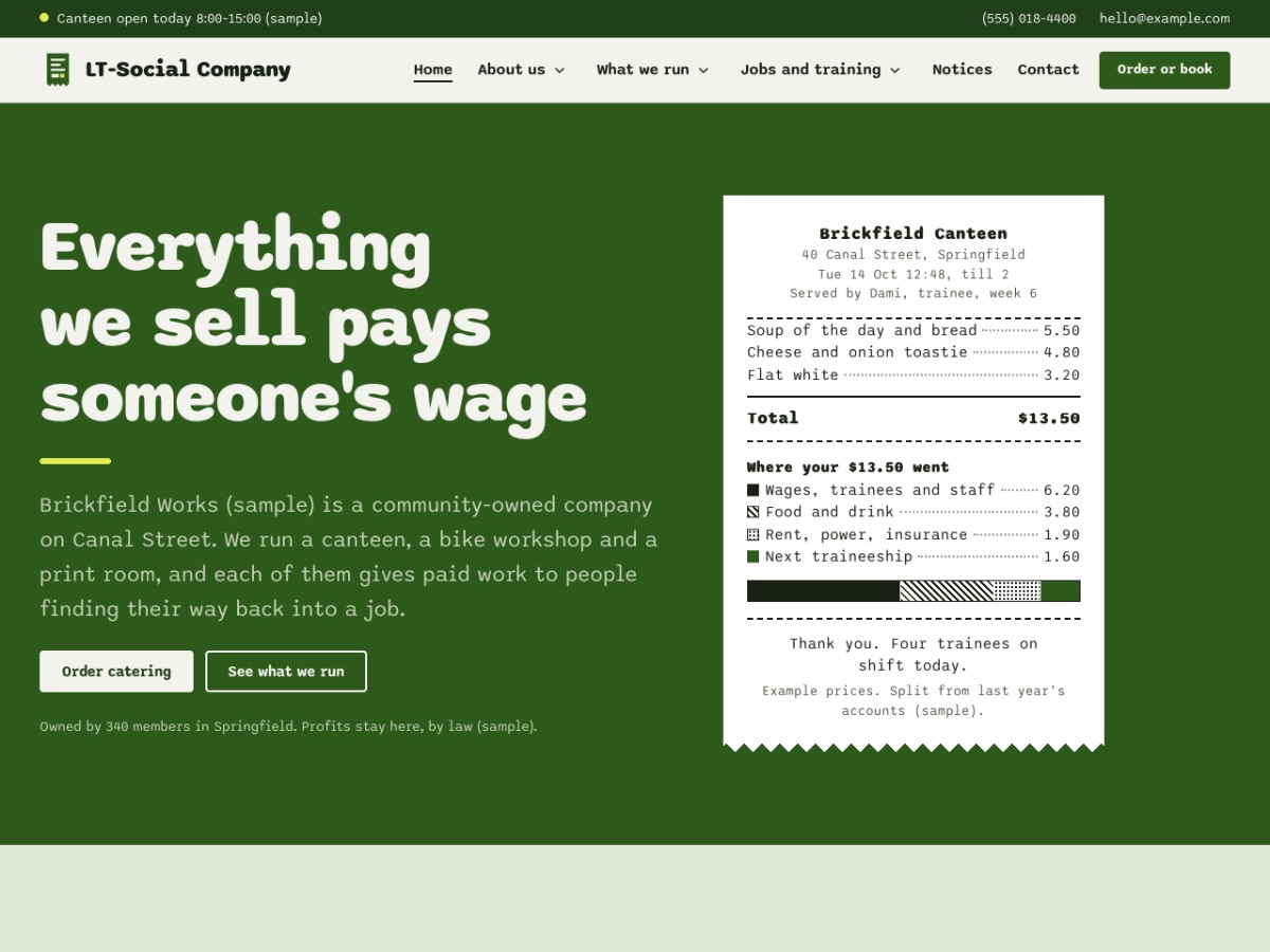 LT Social Company home page