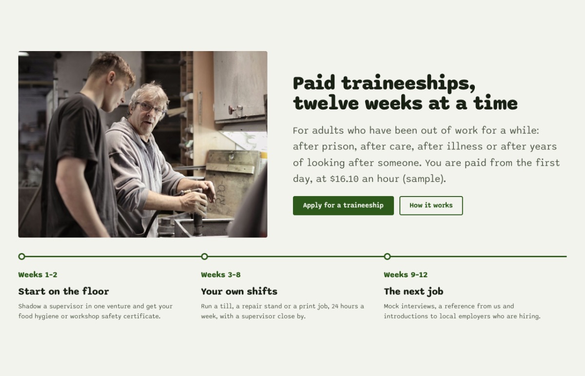 LT Social Company design: jobs section