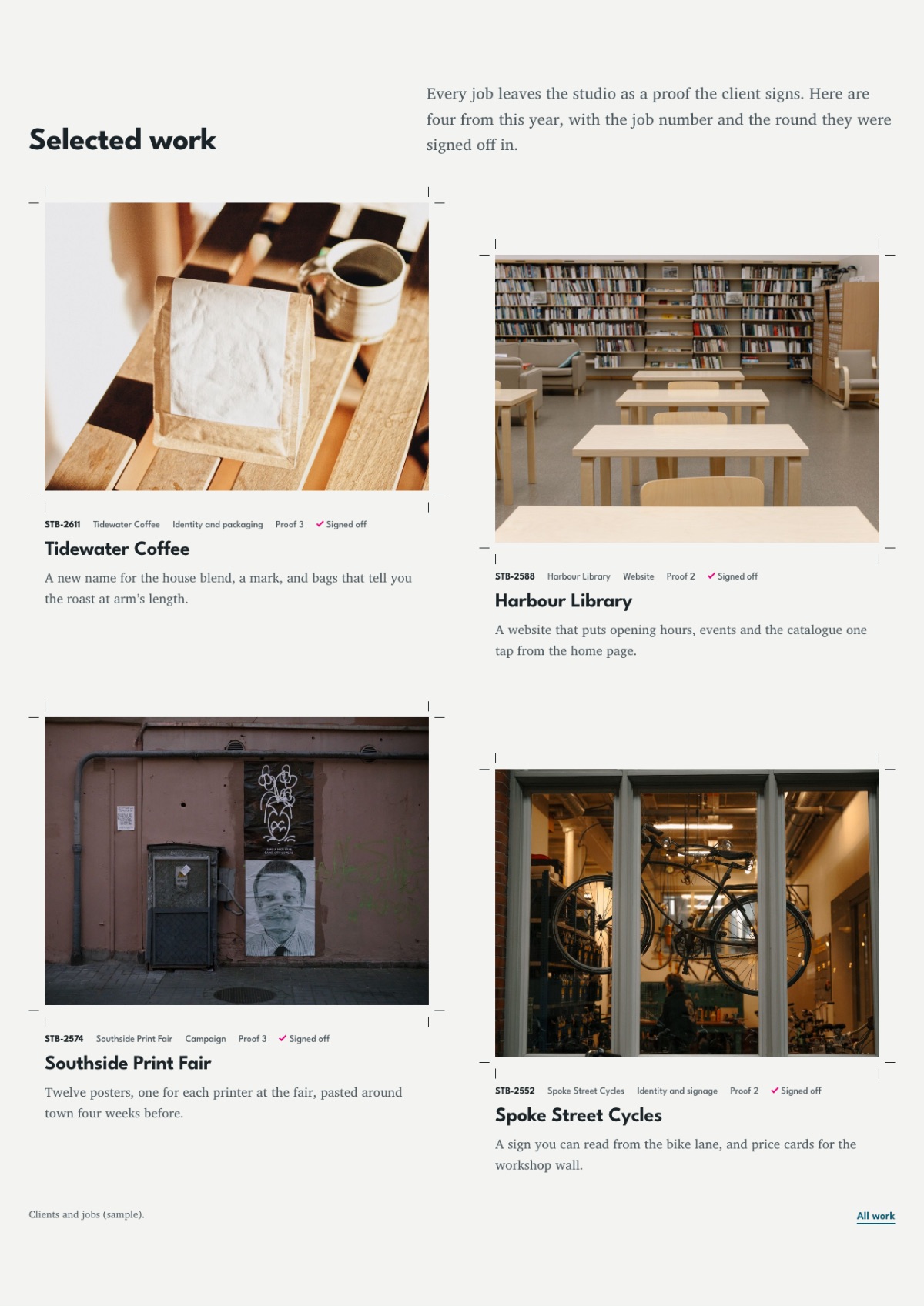 LT Stable design: work section
