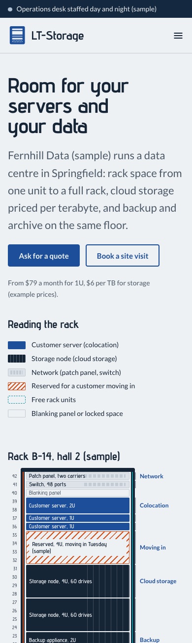 LT Storage design on a phone