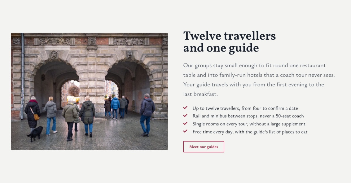 LT Travel design: groups section