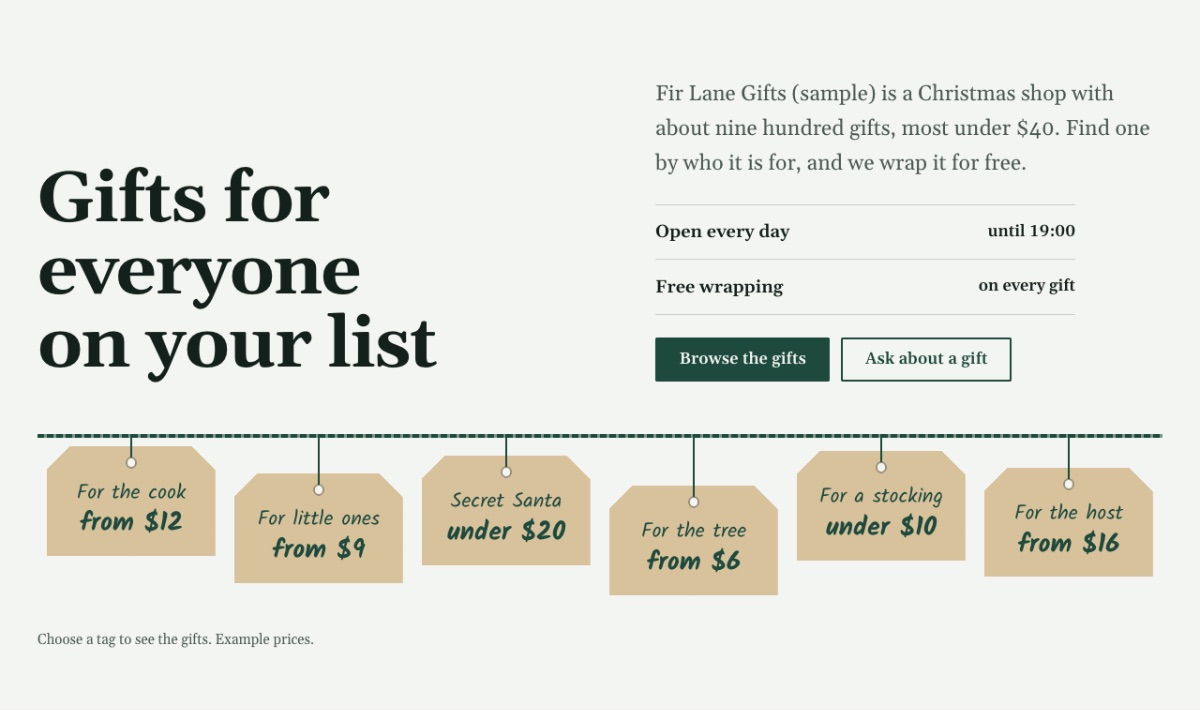 LT xMas Gift design: finder section